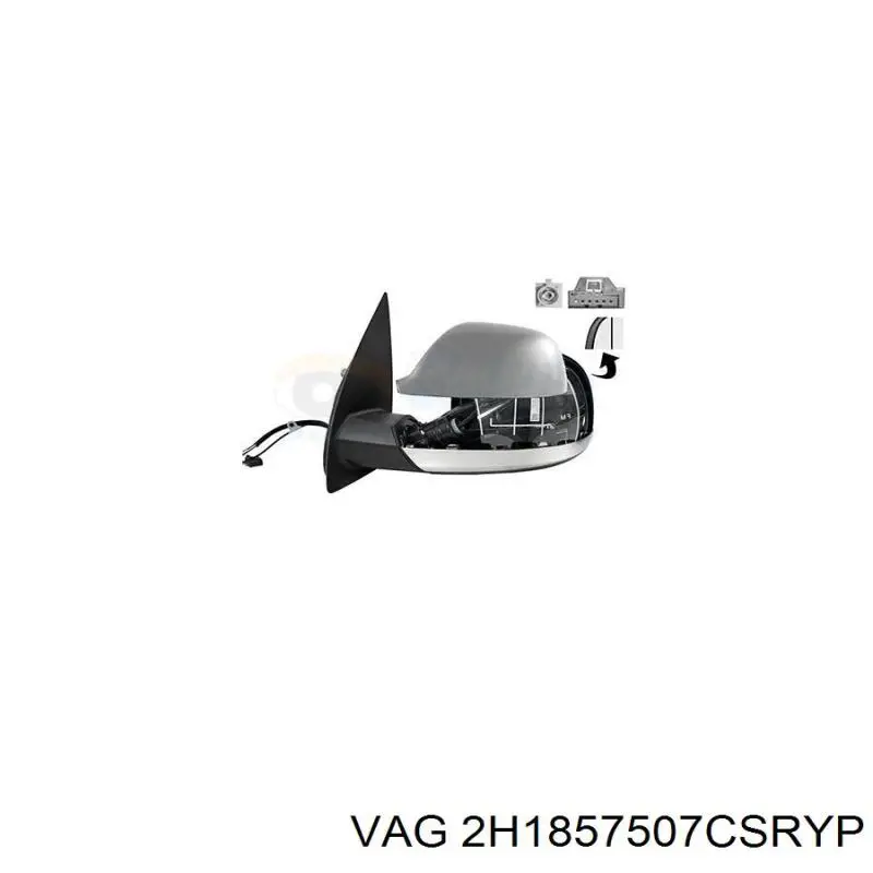 Espelho de retrovisão esquerdo VAG 2H1857507CERYP preço, a partir de 219,82 USD