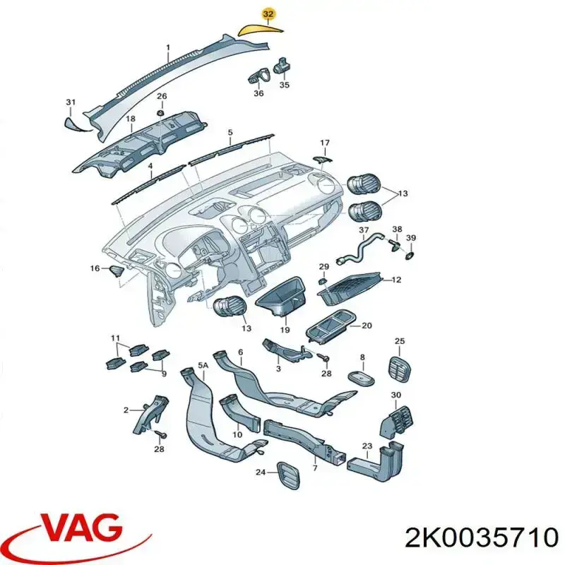 Compre 2K0035710 VAG Alto-falante da porta dianteira