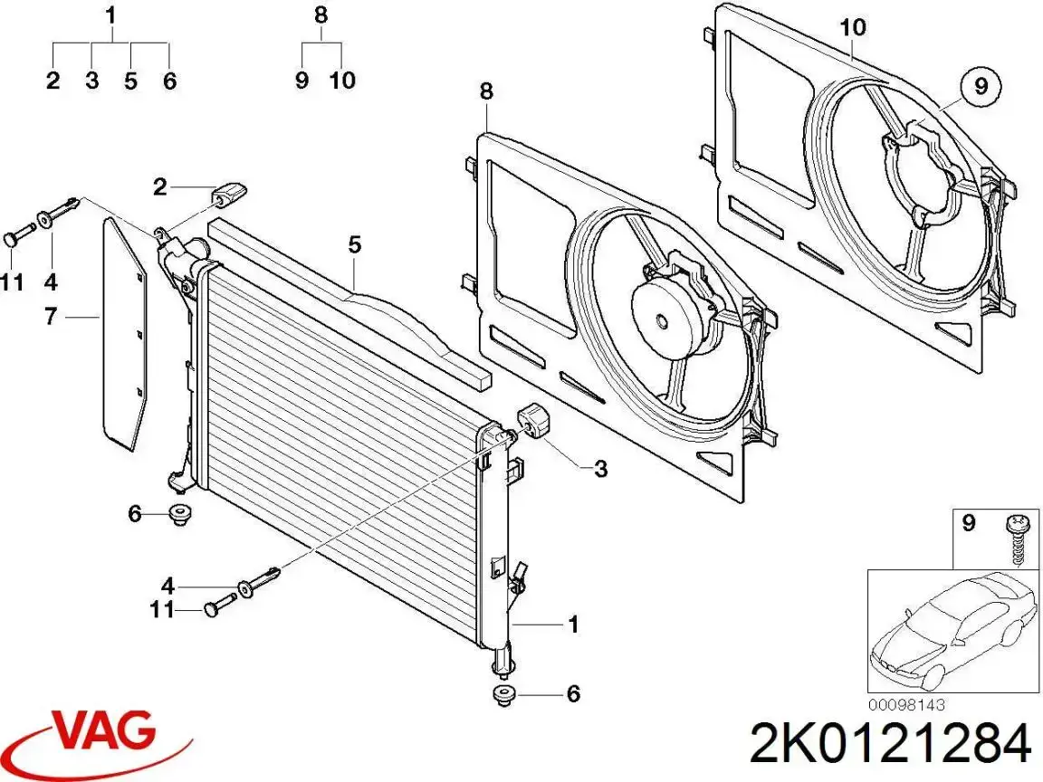 VAG 2K0121284A preço, a partir de 16,88 USD