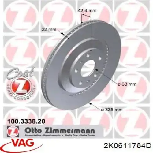 Compre 2K0611764D VAG Mangueira do freio traseira esquerda