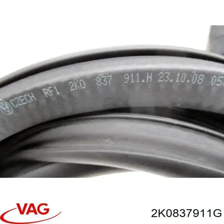 2K0837911G VAG Compactador da porta dianteira (na carroçaria)