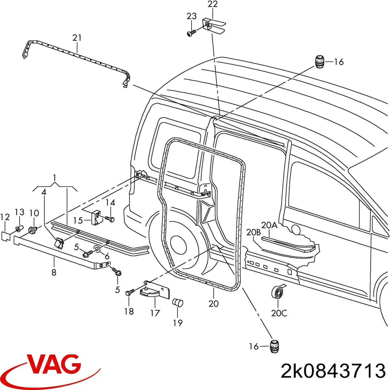  VAG 2K0843713 preço, a partir de 127,90 USD