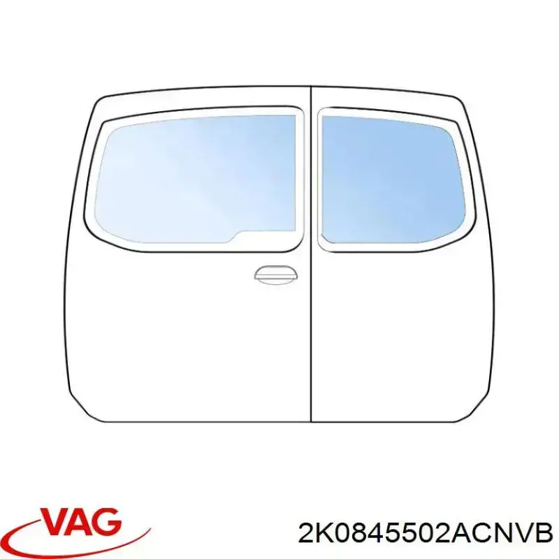 Vidro de porta de bagageiro batente direita VAG 2K0845502ACNVB preço, a partir de 286,80 USD