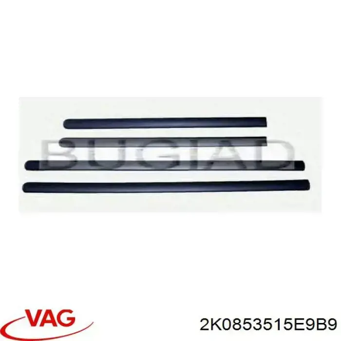 2K0853515E9B9 VAG Moldura da porta dianteira esquerda