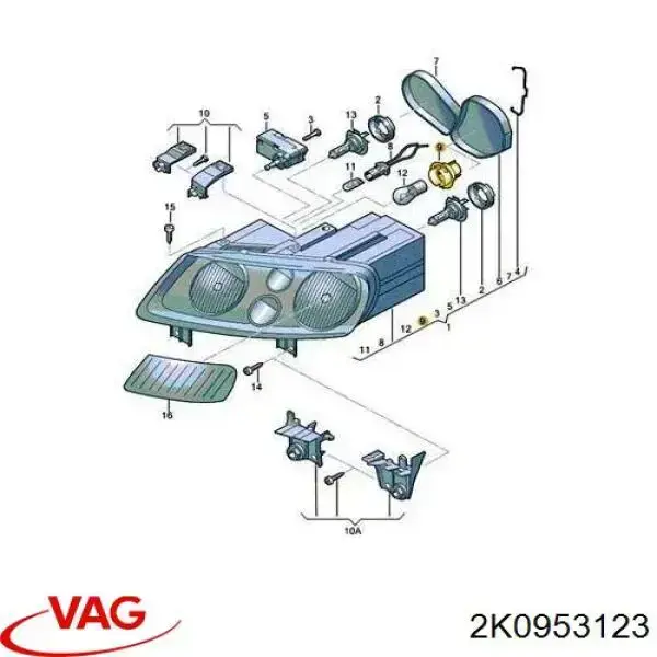 Compre 2K0953123 VAG Base (casquilho) de lâmpada da luz