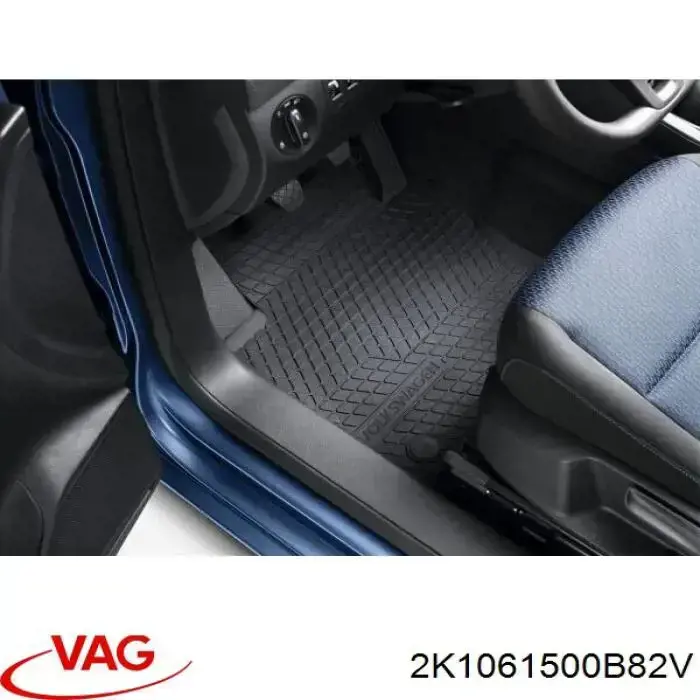2K1061500B82V VAG Tapetes dianteiros + traseiros, kit