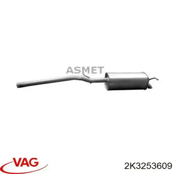 Silenciador, parte traseira VAG 2K3253609 preço, a partir de 114,91 USD