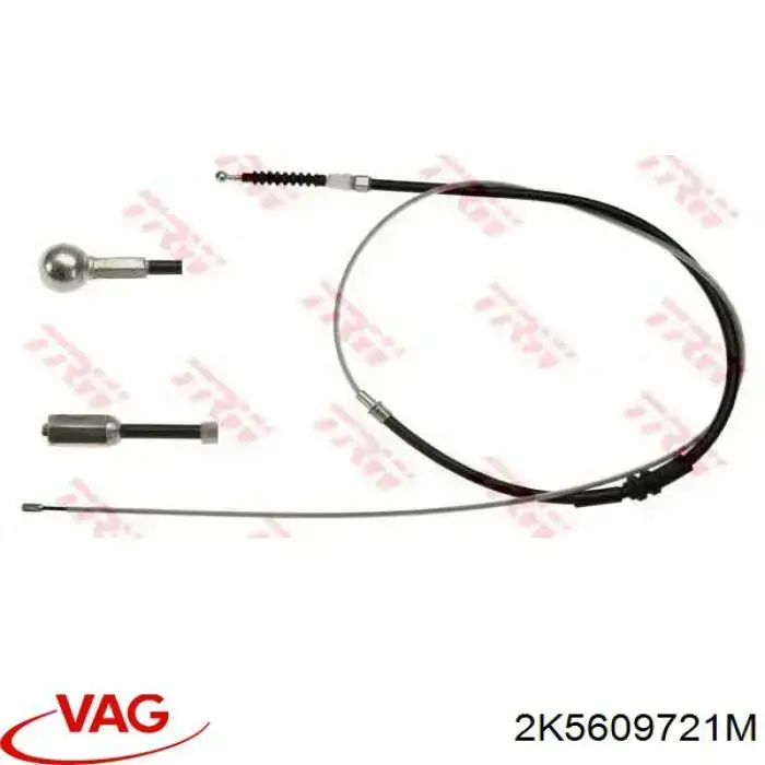 Cabo traseiro direito/esquerdo do freio de estacionamento VAG 2K5609721M preço, a partir de 14,34 USD