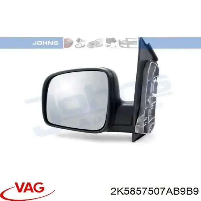 2K5857507AB9B9 VAG Espelho de retrovisão esquerdo