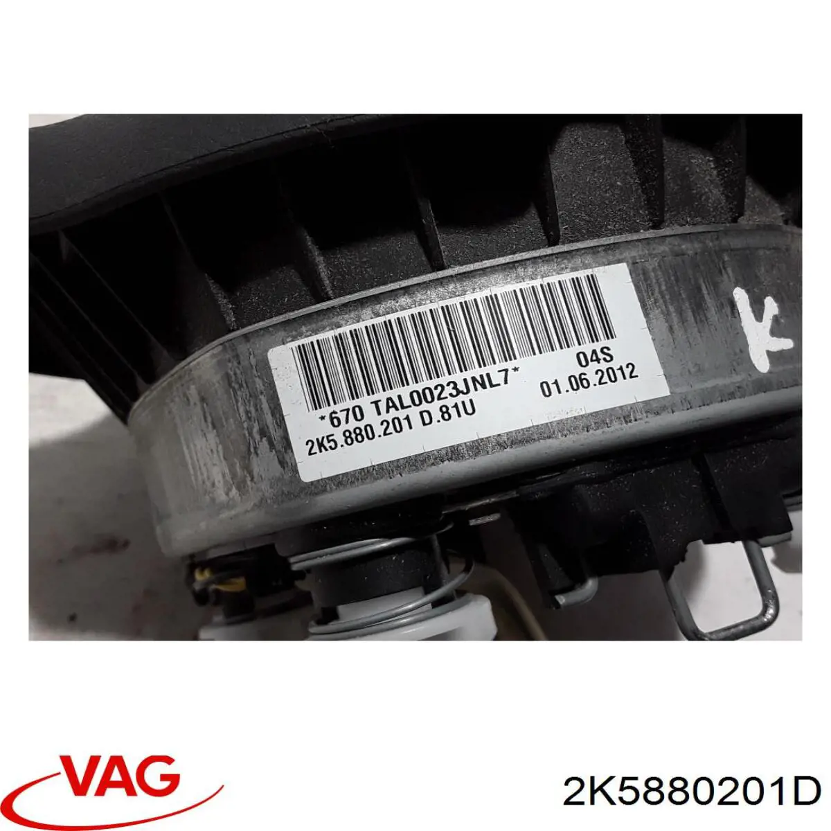 2K5880201F81U VAG Cinto de segurança (AIRBAG) de condutor