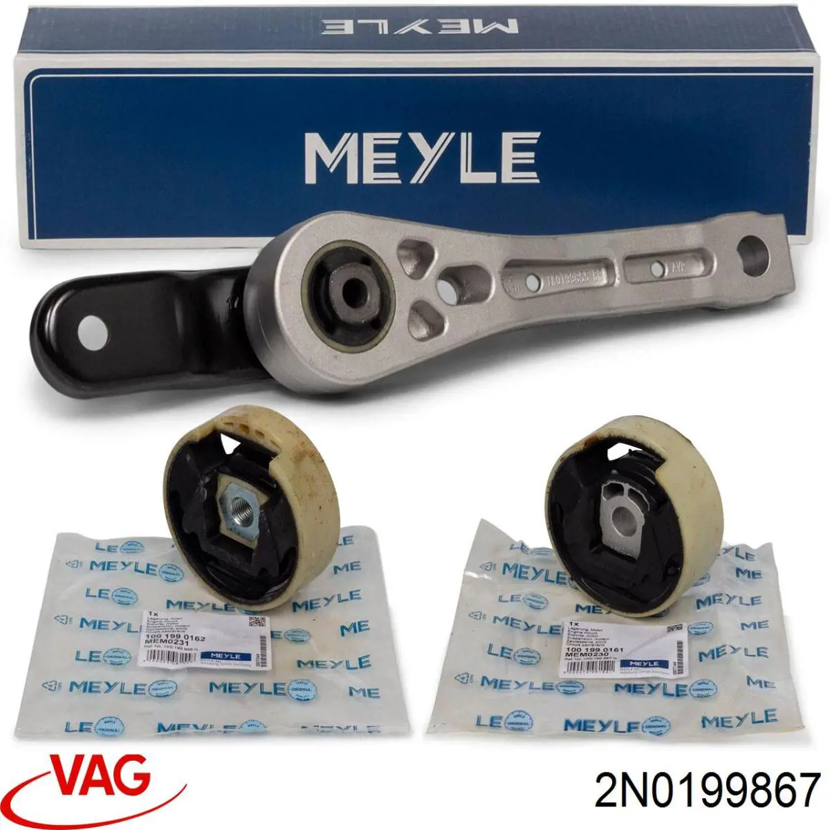 2N0199867 VAG Bloco silencioso (coxim) de viga dianteira (de plataforma veicular)