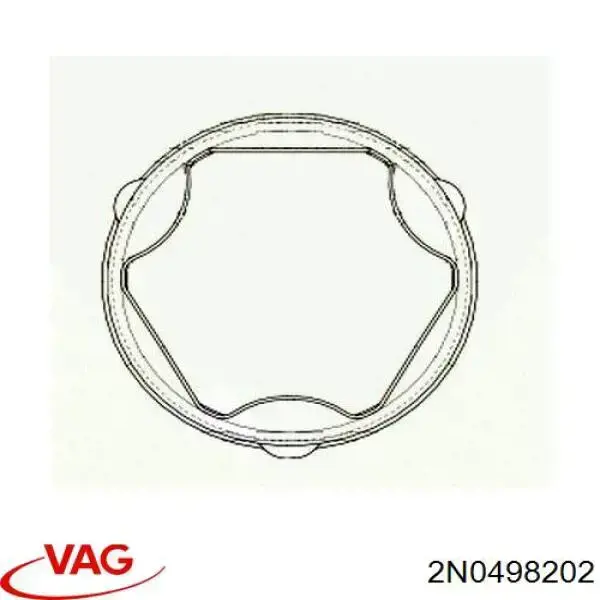 2N0498202 VAG Bota de proteção interna esquerda de junta homocinética do semieixo dianteiro