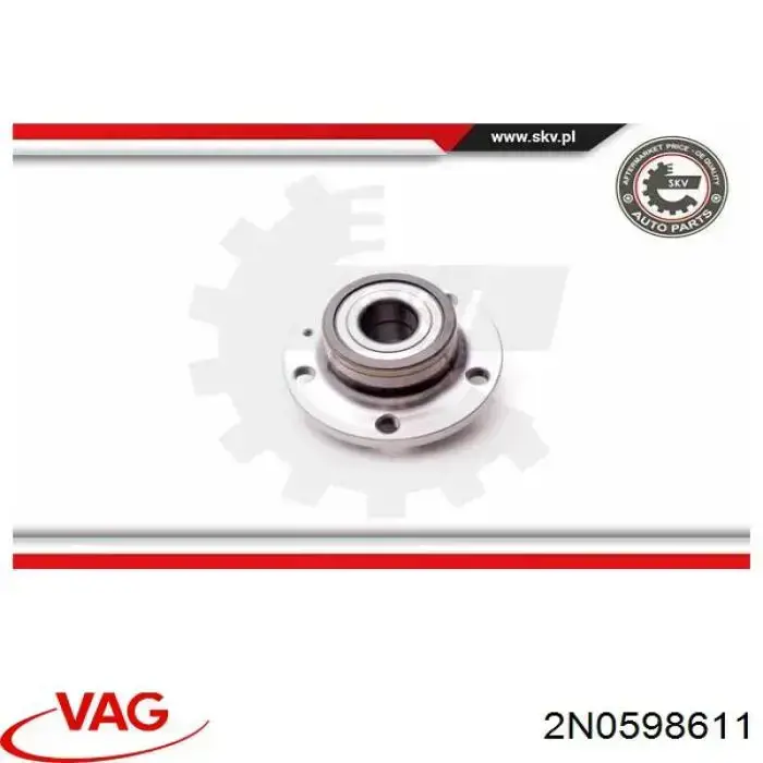 Compre 2N0598611A VAG Cubo traseiro