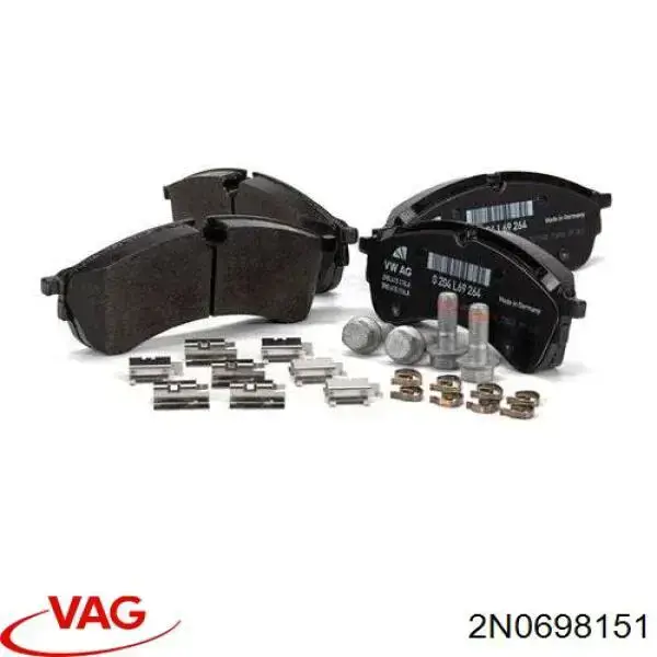 2N0698151 VAG Sapatas do freio dianteiras de disco