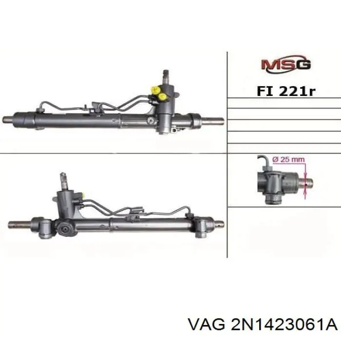 Cremalheira da direção VAG 2N1423061H preço, a partir de 1537,39 USD