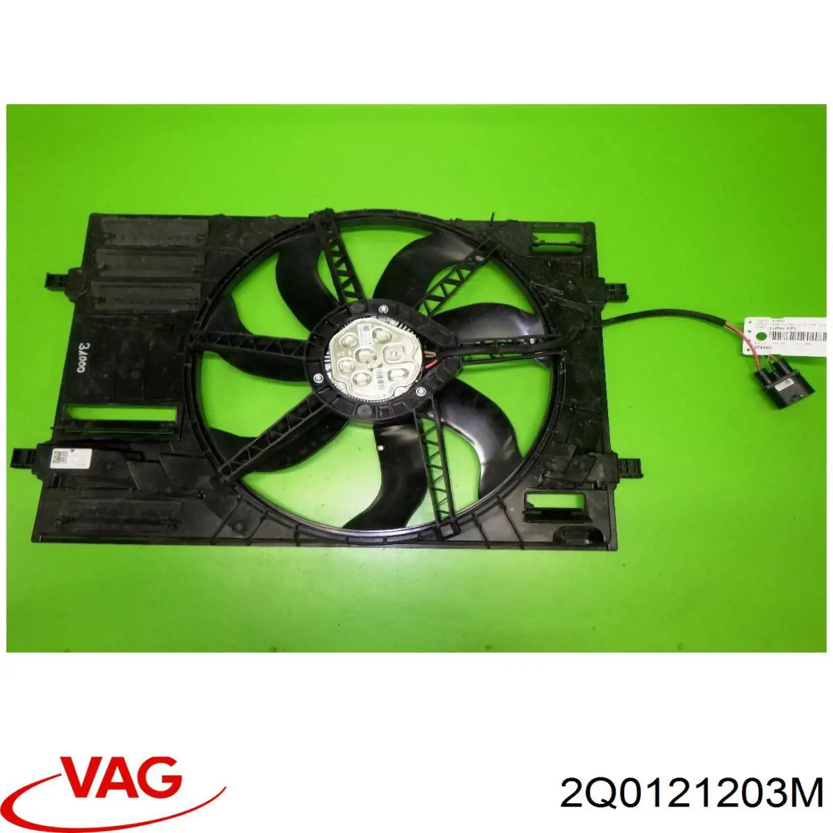 2Q0121203M VAG Ventilador elétrico de esfriamento montado (motor + roda de aletas)