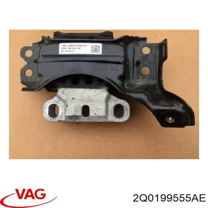 2Q0199555AE VAG Coxim (suporte) esquerdo de motor