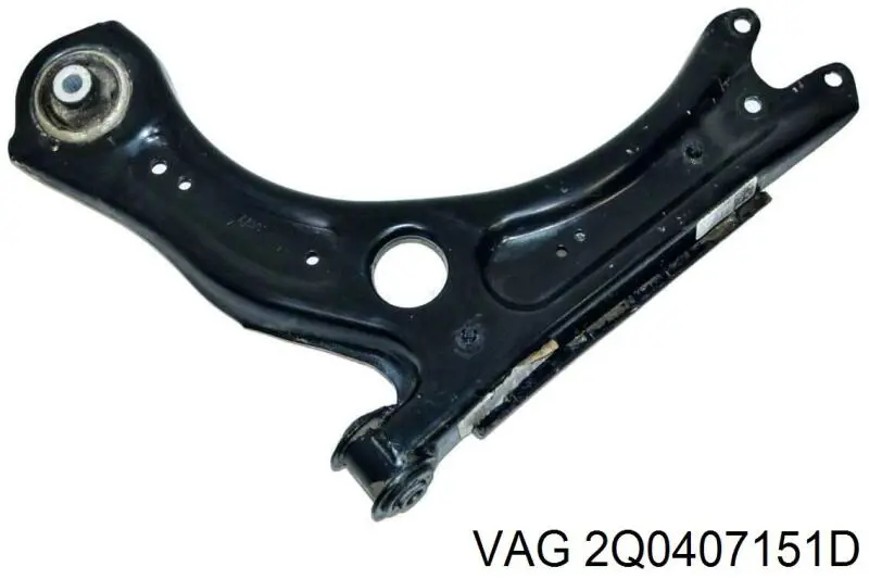 2Q0407151D VAG Braço oscilante inferior esquerdo de suspensão dianteira