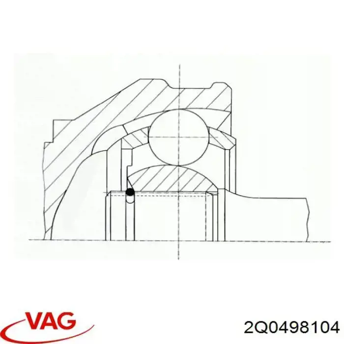 Junta homocinética interna dianteira esquerda VAG 2Q0498104 preço, a partir de 48,76 USD