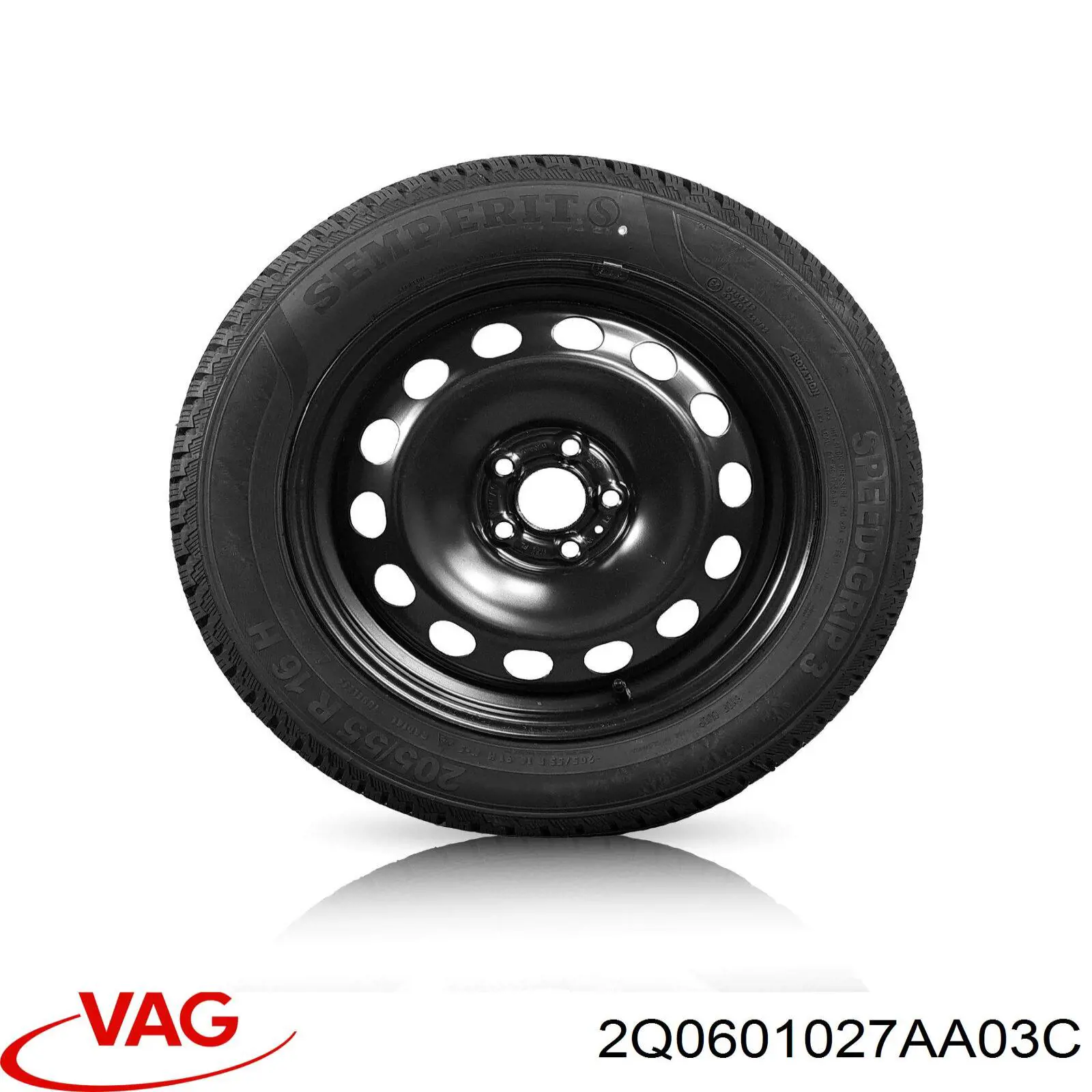 2Q0601027AA03C VAG Discos de roda de aço (estampados)