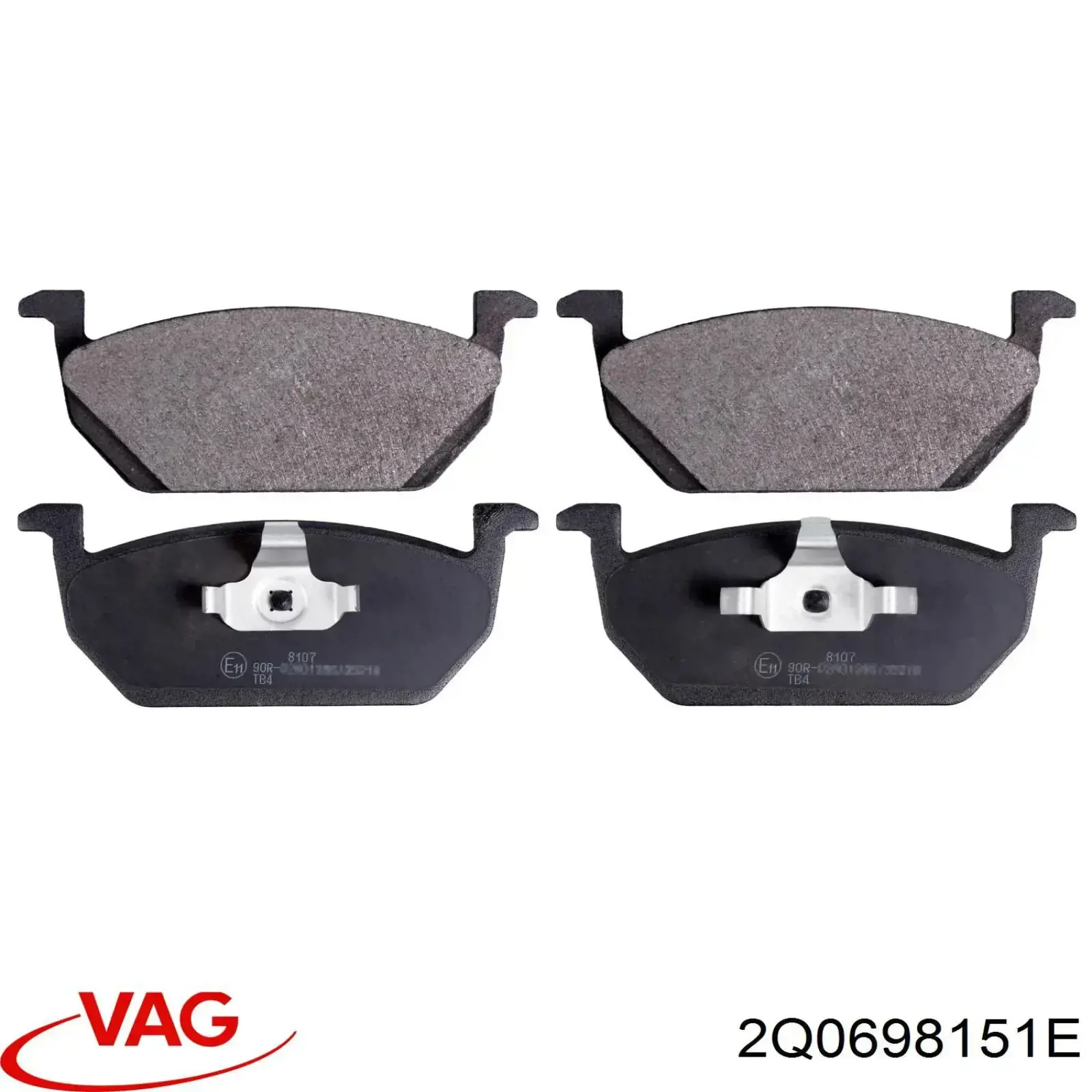 Sapatas do freio dianteiras de disco VAG 2Q0698151E preço, a partir de 42,00 USD