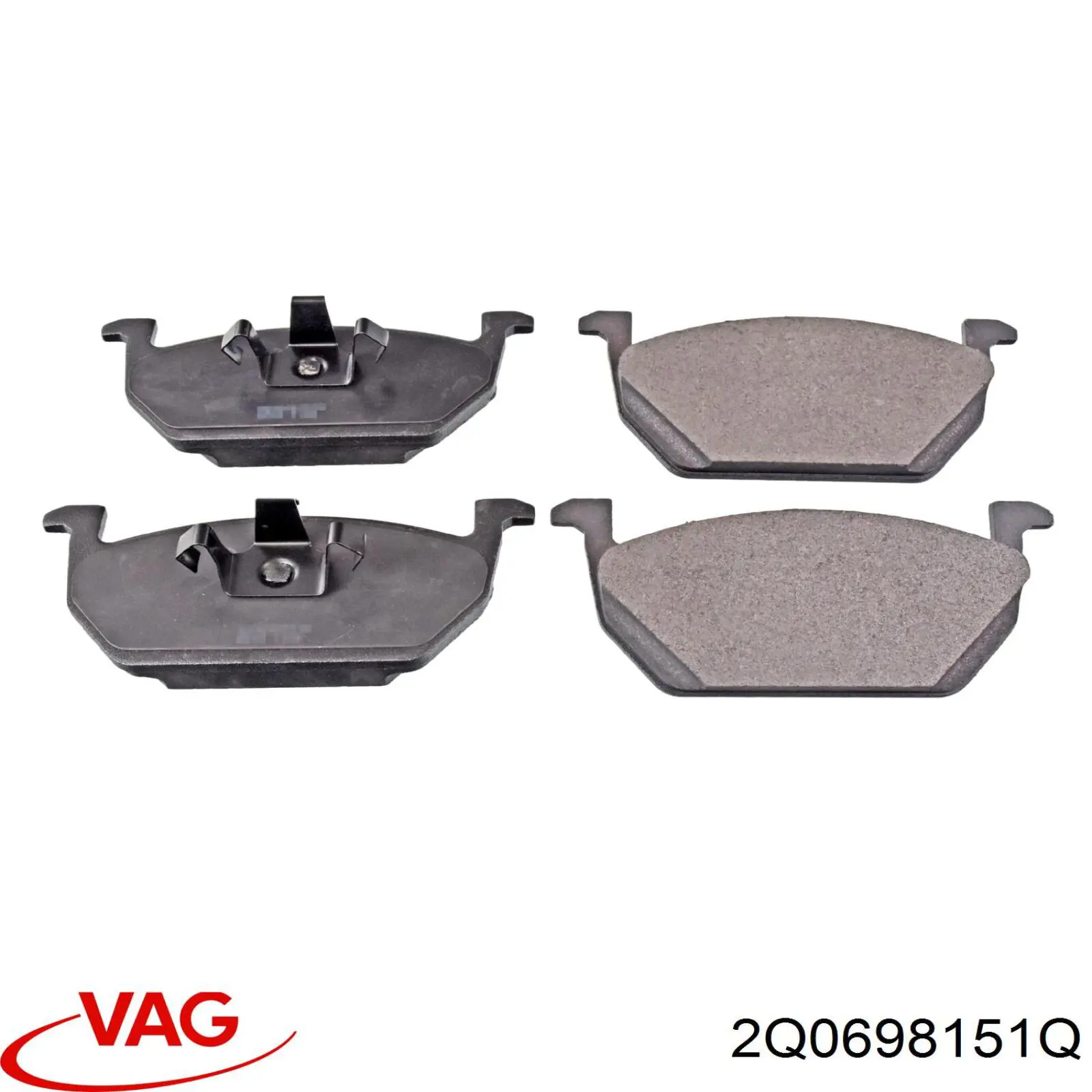 Sapatas do freio dianteiras de disco VAG 2Q0698151Q preço, a partir de 45,97 USD