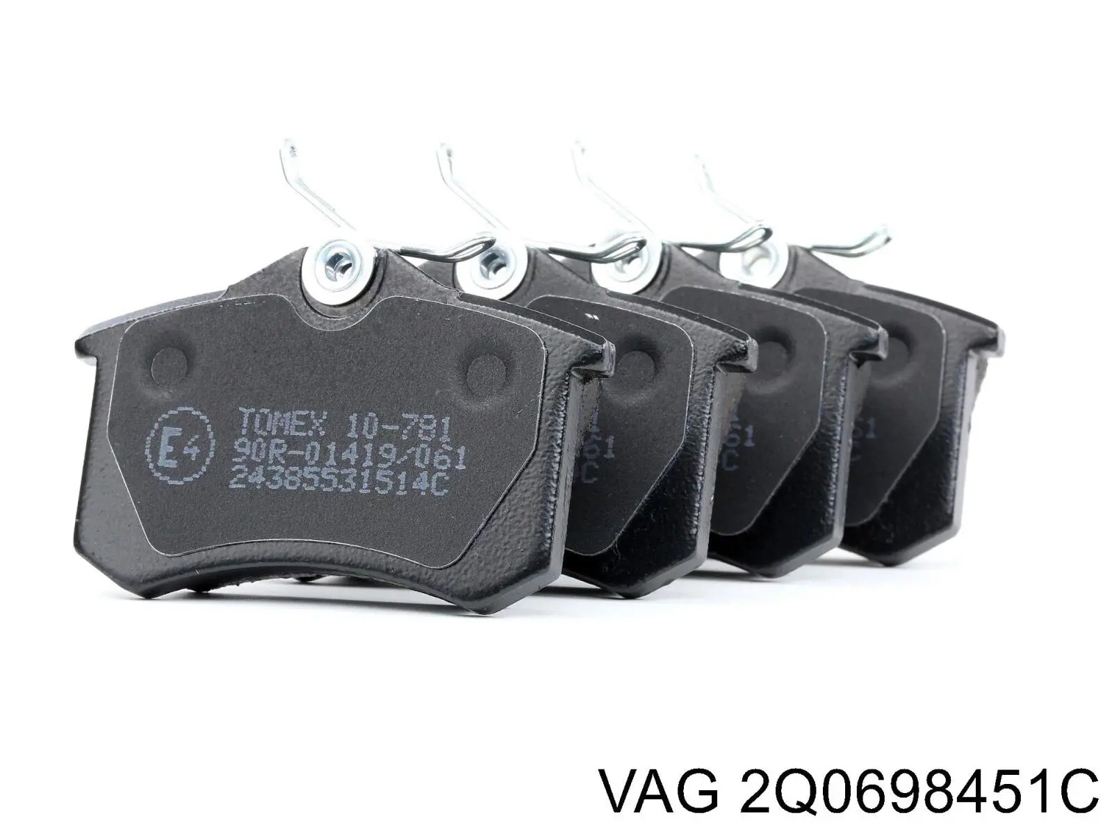 Compre 2Q0698451C VAG Sapatas do freio traseiras de disco