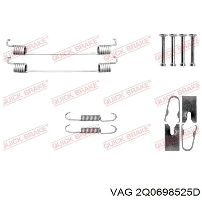 Compre 2Q0698525H VAG Sapatas do freio traseiras de tambor