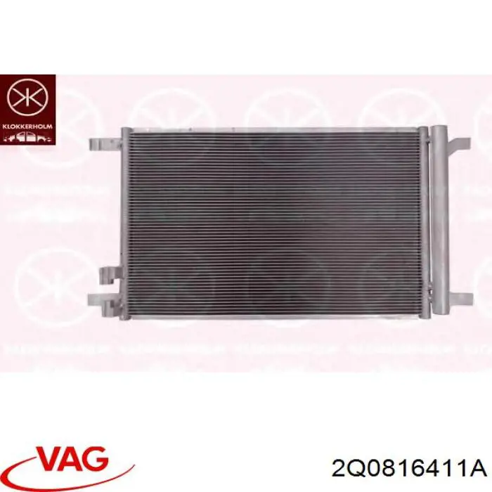 2Q0816411A VAG Radiador de aparelho de ar condicionado