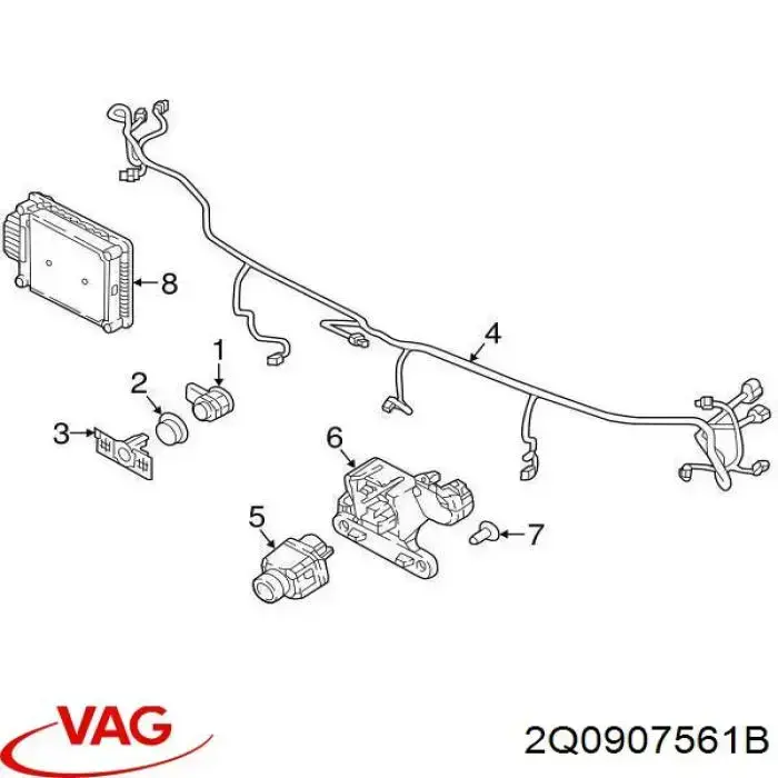 Unidade de controlo de cruzeiro VAG 2Q0907561B preço, a partir de 339,34 USD