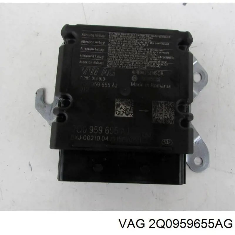 2Q0959655AP VAG Módulo processador de controlo da bolsa de ar (Centralina eletrônica AIRBAG)