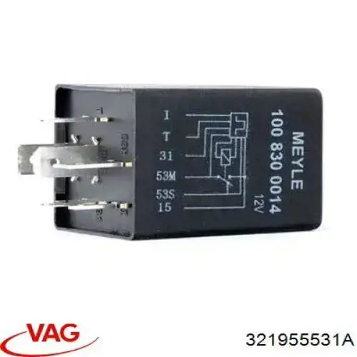 321955531A VAG Relê de controlo de limpador pára-brisas