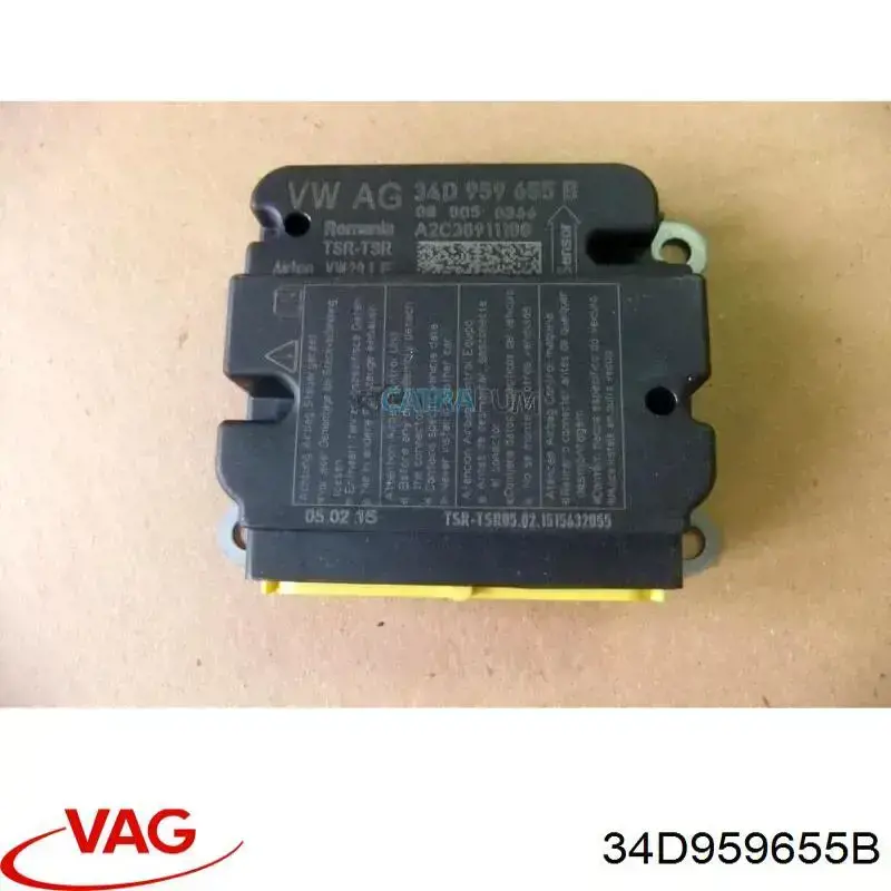 34D959655B VAG Módulo processador de controlo da bolsa de ar (Centralina eletrônica AIRBAG)