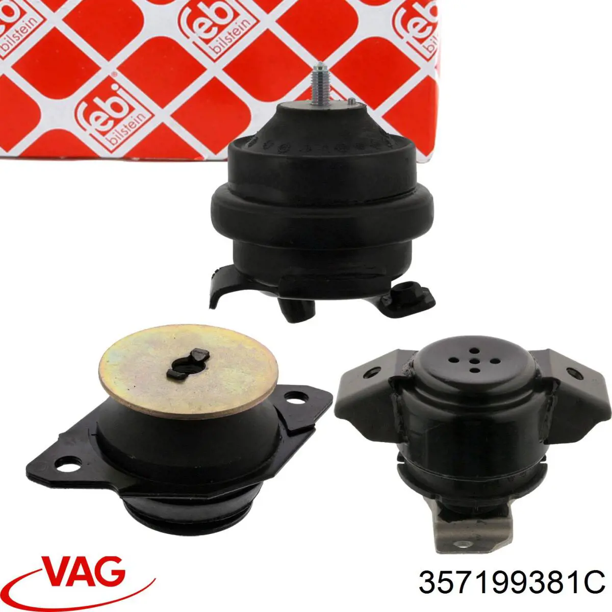 Compre 357199381C VAG Coxim (suporte) esquerdo de motor