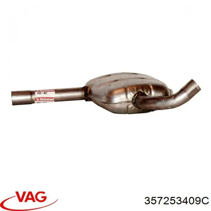 Compre 357253409C VAG Silenciador, parte central