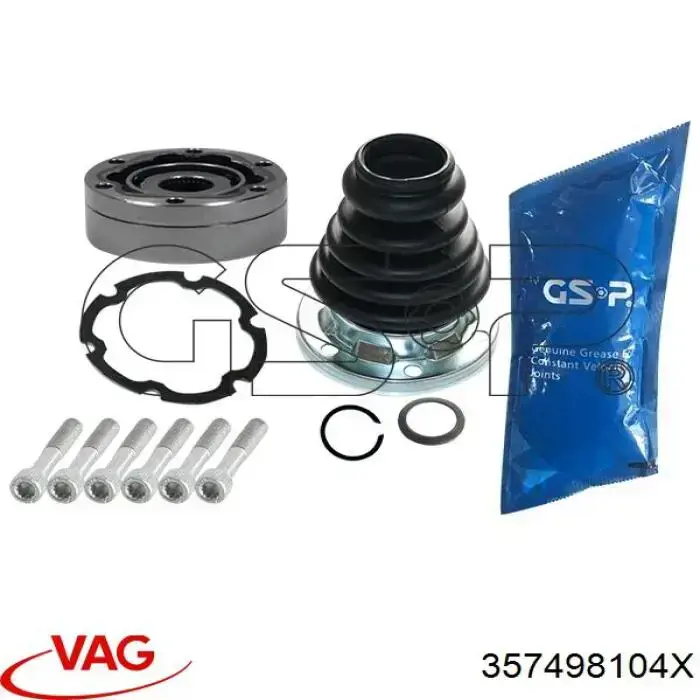 Junta homocinética interna dianteira VAG 357498104X preço, a partir de 38,87 USD