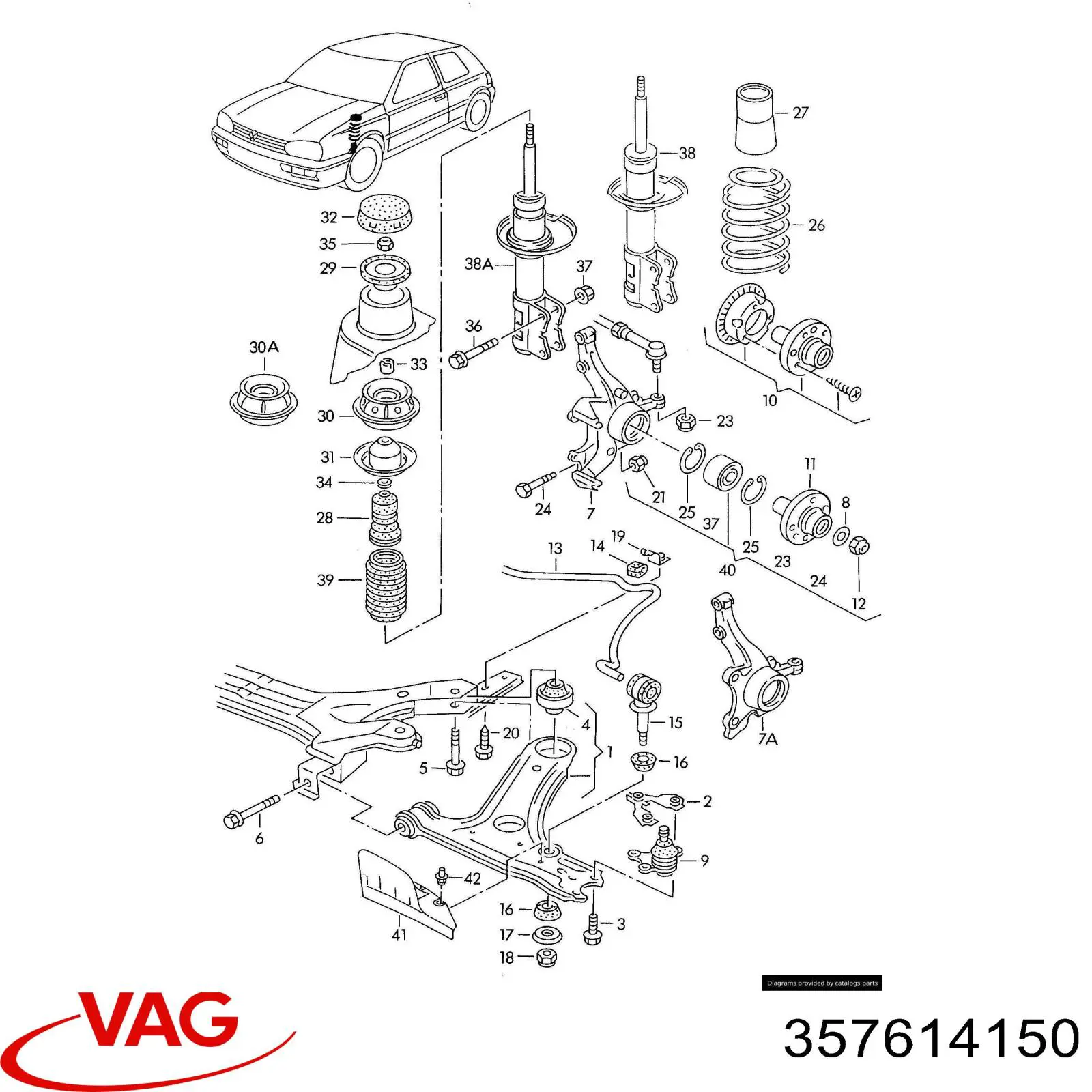 Compre 357614150 VAG Anel de ABS