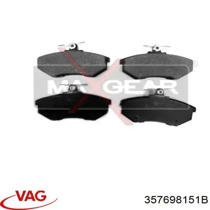 Compre 357698151B VAG Sapatas do freio dianteiras de disco