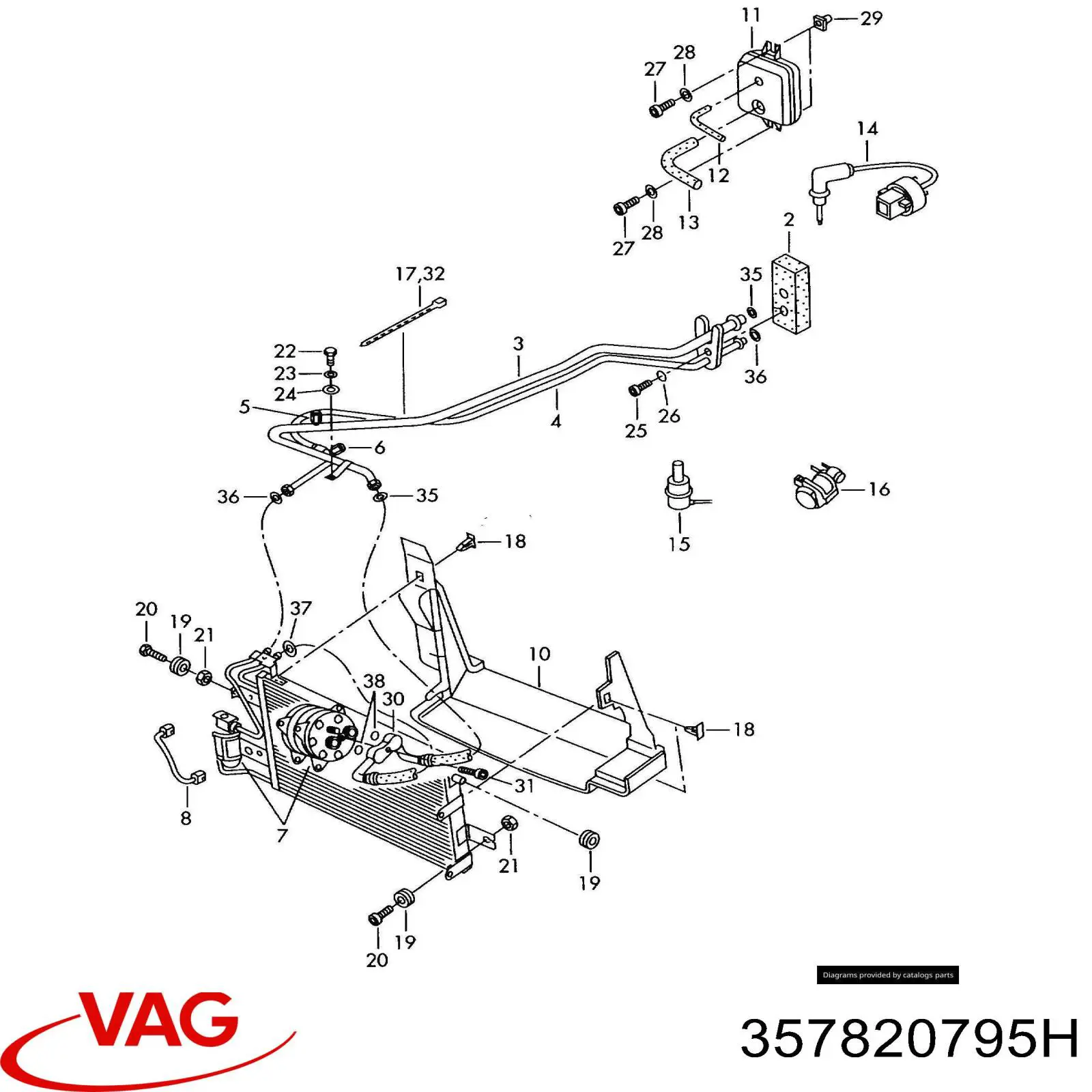Válvula do compressor de aparelho de ar condicionado VAG 357820795H preço, a partir de 62,78 USD
