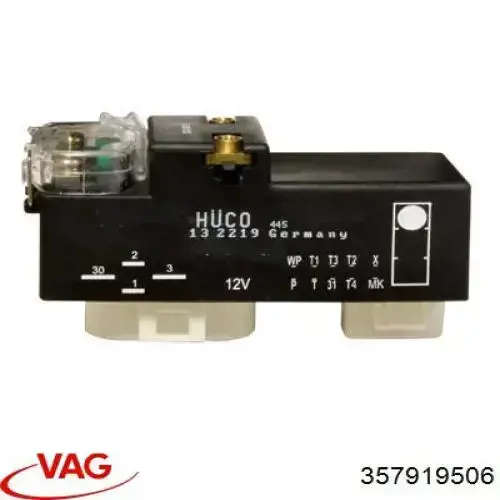 Compre 357919506 VAG Regulador de revoluções de ventilador de esfriamento (unidade de controlo)