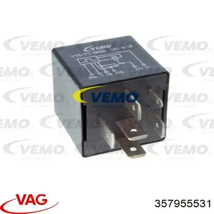 Compre 357955531 VAG Relê de controlo de limpador pára-brisas