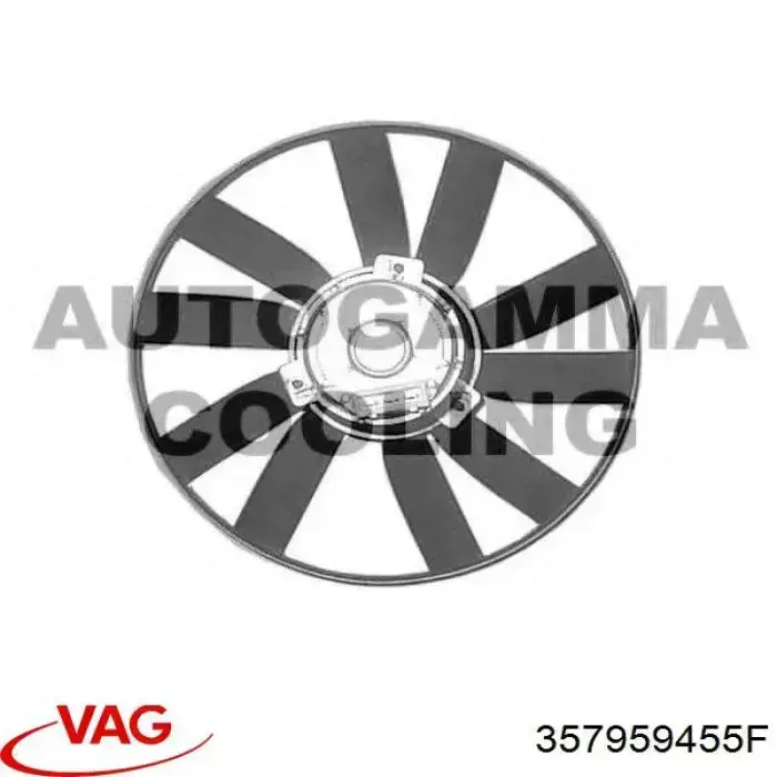 Compre 357959455F VAG Ventilador elétrico de esfriamento montado (motor + roda de aletas)