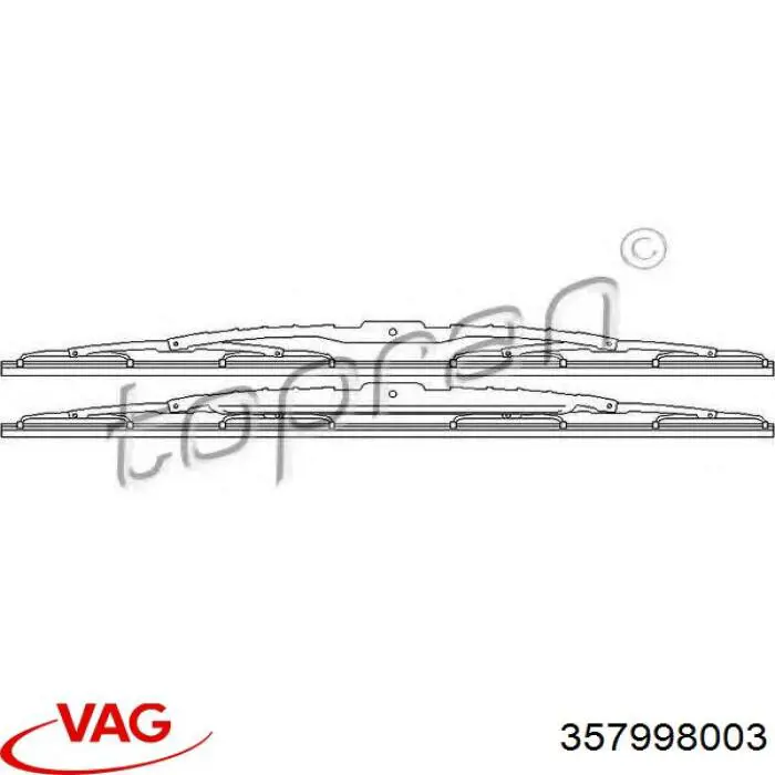357998003 VAG Limpa-pára-brisas do pára-brisas, kit de 2 un.