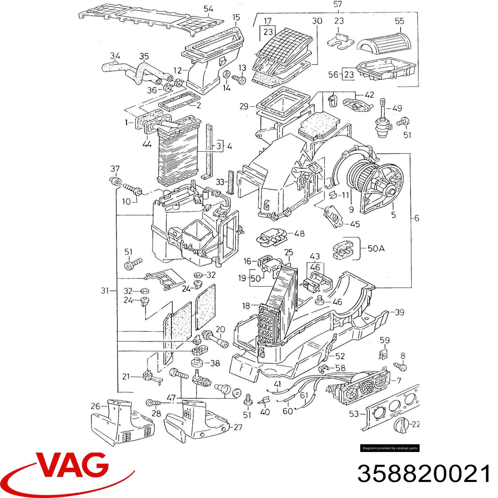 Compre 358820021 VAG Motor de ventilador de forno (de aquecedor de salão)