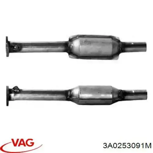 Tubo de admissão dianteiro (calças) do silenciador VAG 3A0253091M preço, a partir de 261,45 USD