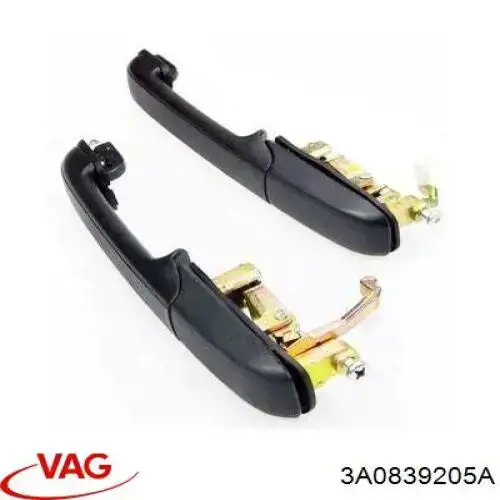 Maçaneta externa esquerda da porta traseira VAG 3A0839205A preço, a partir de 14,37 USD
