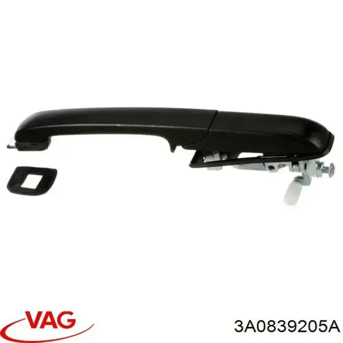 Compre 3A0839205A VAG Maçaneta externa esquerda da porta traseira