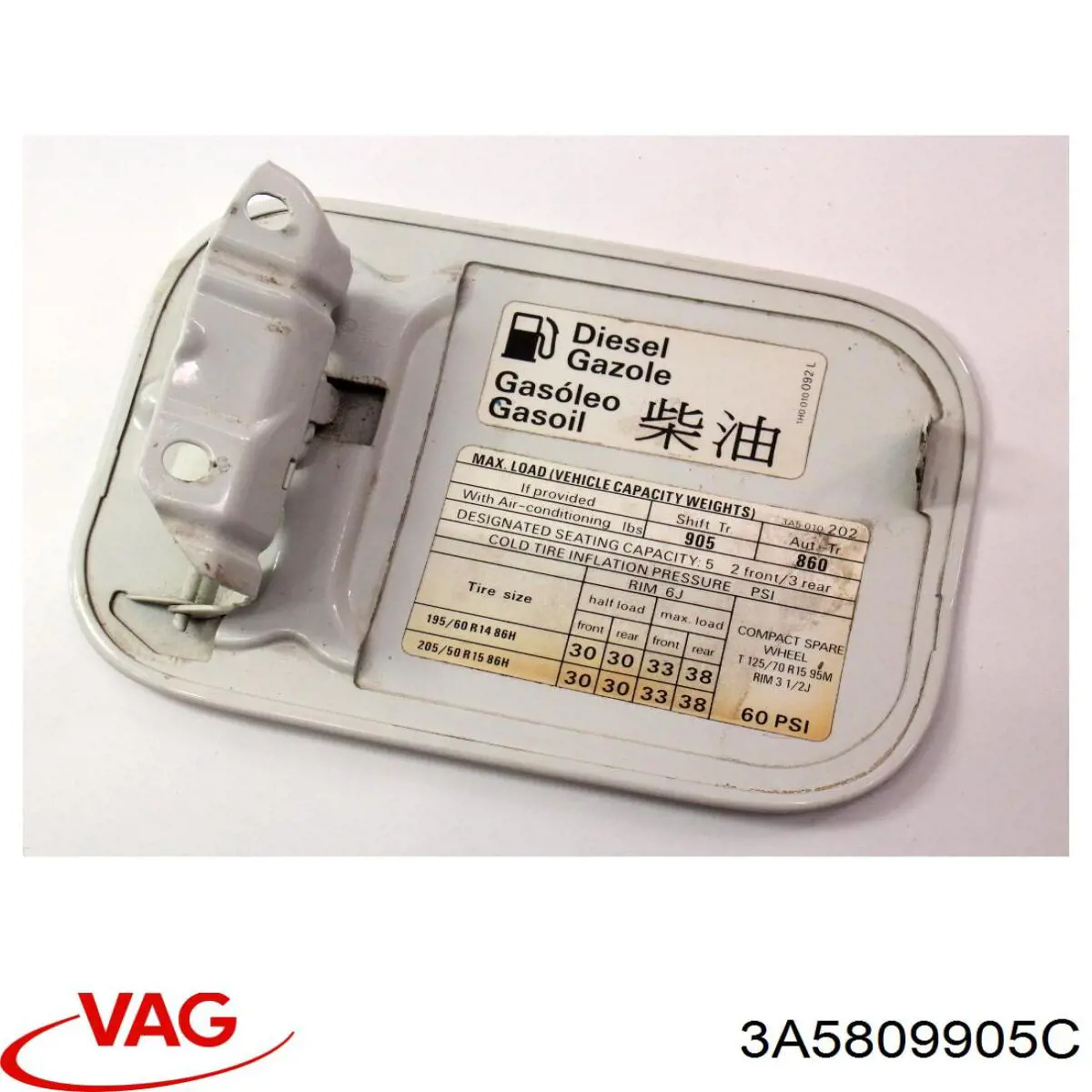 Alcapão do tanque de combustível para Volkswagen Passat B3, B4 3A2, 351, 312