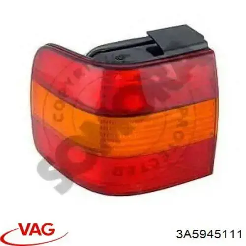 Compre 3A5945111 VAG Lanterna traseira esquerda externa