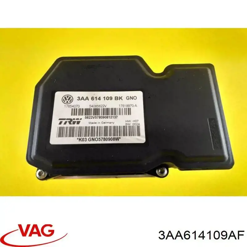 3AA614109AF VAG Unidade hidráulico de controlo ABS